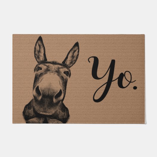 Yo Amazing Donkey Doormat, Funny Donkey Mat (Voorkant)