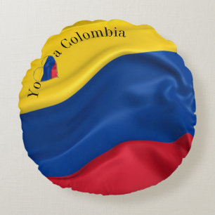 Yo Amo A Colombia Vlag Rond Kussen