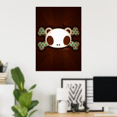 Yo Amo La Leche "Panda Skull" Poster (Thuiskantoor)