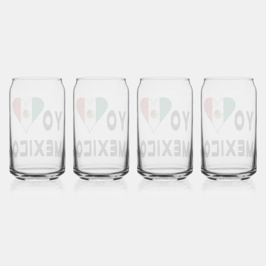 Yo Amo Mexico Blikvorm Glas (Achterkant)