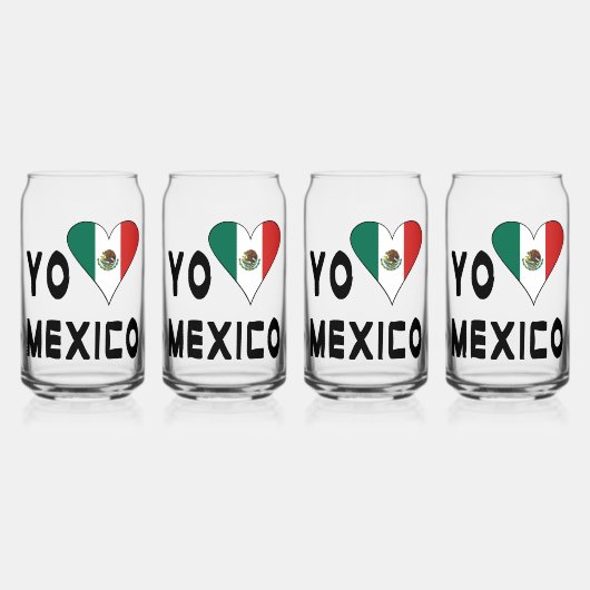 Yo Amo Mexico Blikvorm Glas (Voorkant)