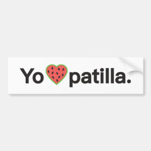 Yo amo Patilla Bumpersticker