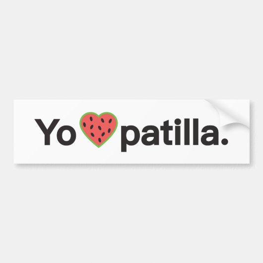 Yo amo Patilla Bumpersticker (Voorkant)
