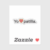 Yo amo Patilla Custom-Cut Vinyl Sticker (Vel)