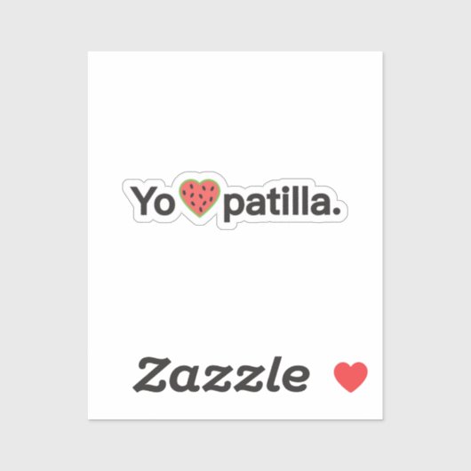 Yo amo Patilla Custom-Cut Vinyl Sticker (Vel)