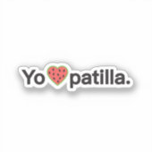Yo amo Patilla Custom-Cut Vinyl Sticker (Voorkant)