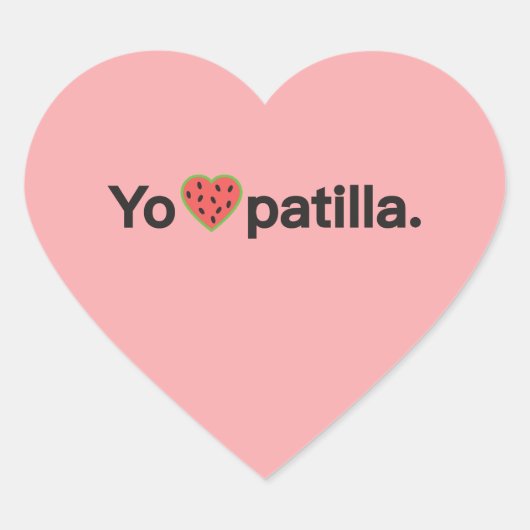 Yo amo Patilla Sticker (Voorkant)