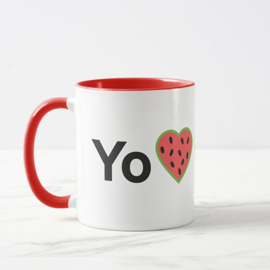 Yo Amo Patilla Two-tone Coffee Mok (Links)