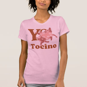 Yo Amo Tocino spaans I LOVE BACON varvarken T-shirt
