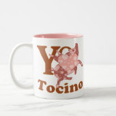 Yo Amo Tocino spaans I LOVE BACON varvarken Tweekleurige Koffiemok (Links)