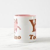 Yo Amo Tocino spaans I LOVE BACON varvarken Tweekleurige Koffiemok (Center)