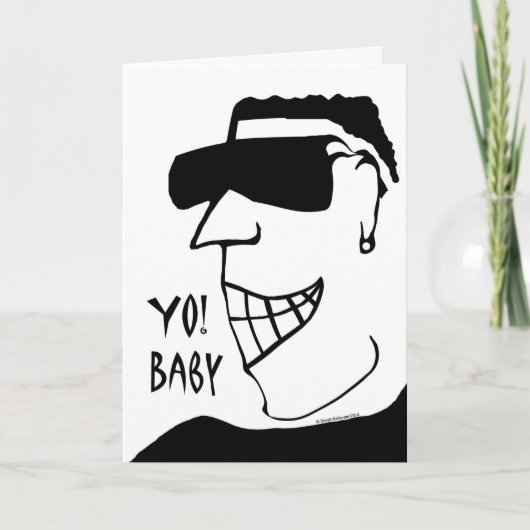 Yo! Baby, Verjaardag Kaart voor Vriendin, Hunk (Voorkant)