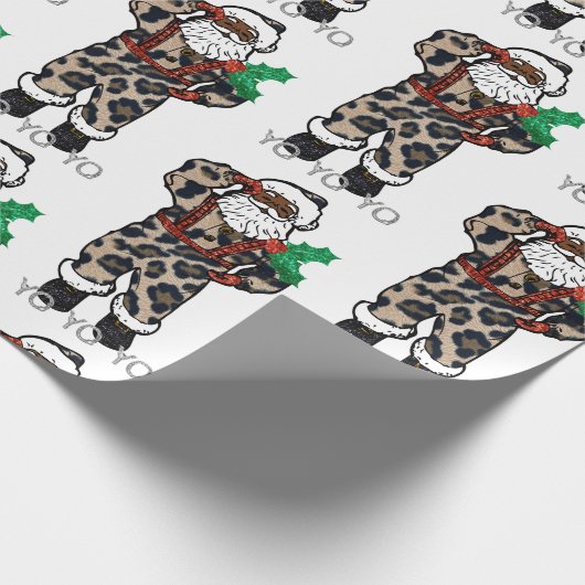 yo black santa cadeaupapier (Hoek)