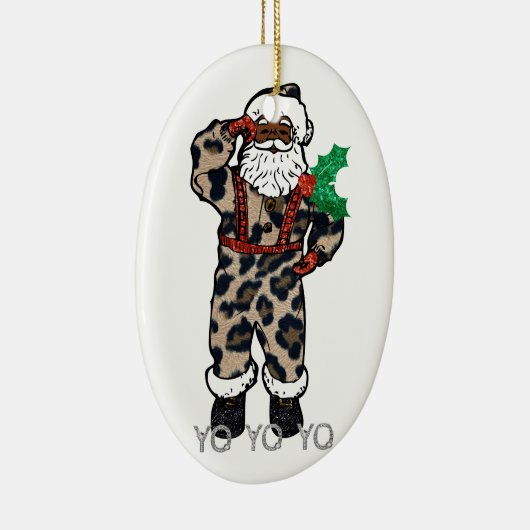 yo black santa keramisch ornament (Rechts)