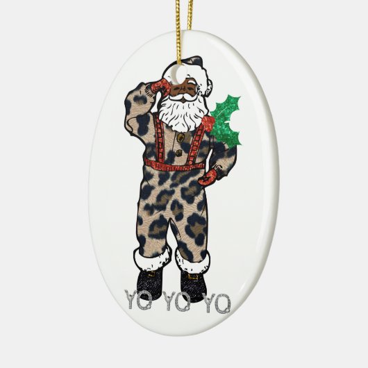 yo black santa keramisch ornament (Links)