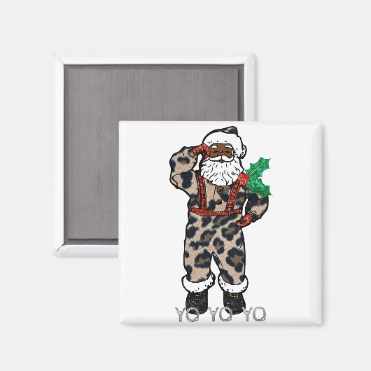 yo black santa magneet (Voorkant / Achterkant)