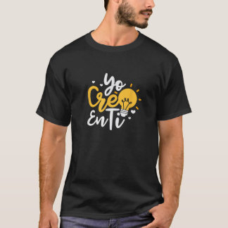Yo Creo En Ti Spaans leraar Lightbulb T-shirt