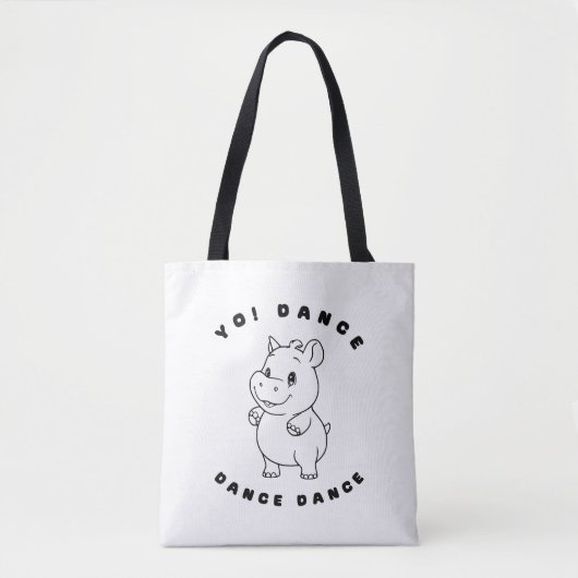 Yo! Dance Dance Dance Fun, Schattige & Spunky Tote Bag (Voorkant)