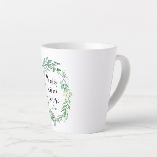 Yo estoy contigo siempre - Spaans bijbelvers Latte Mok (Rechterhoek)