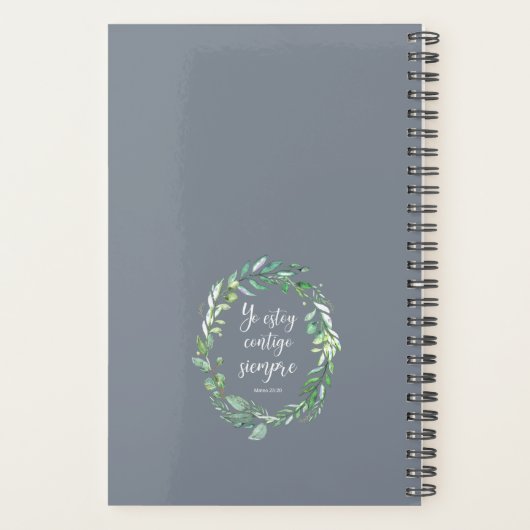 Yo estoy contigo siempre - Spaans bijbelvers Planner (Achterkant)