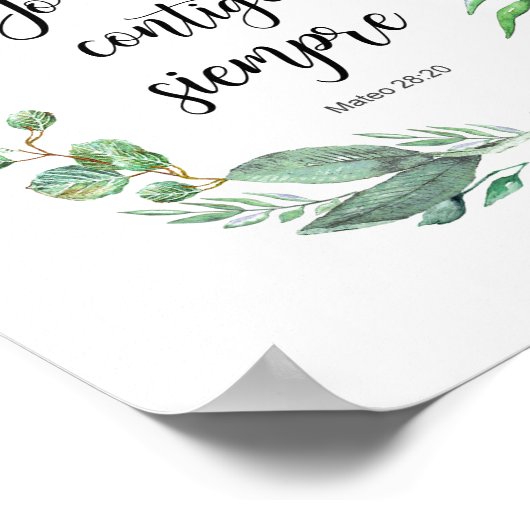 Yo estoy contigo siempre - Spaans bijbelvers Poster (Hoek)