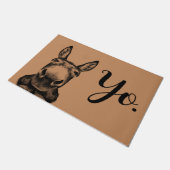 Yo Funny Donkey Doormat | Donkey Lover Home Decor Deurmat (Schuin)