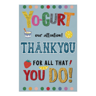 Yo-Gurt Bedankt Poster