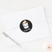 Yo-gurt Gurl Funny Yogurt Pun Dark BG Ronde Sticker (Envelop)