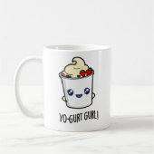 Yo-gurt Gurl Funny Yogurt Pun Koffiemok (Links)