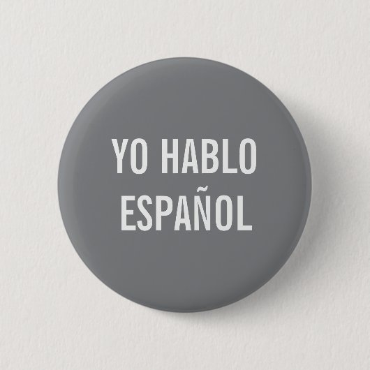 YO HABLO ESPAÑOL IK SPREEK SPAANS HELP BUTTON (Voorkant)