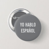 YO HABLO ESPAÑOL IK SPREEK SPAANS HELP BUTTON (Voorkant /achterkant)