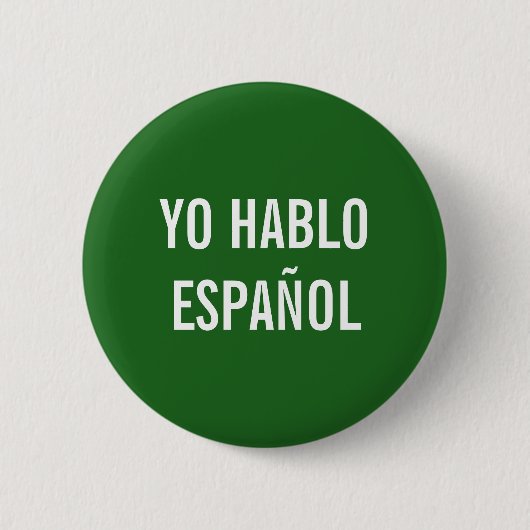 YO HABLO ESPAÑOL IK SPREEK SPAANS HELP BUTTON (Voorkant)