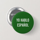 YO HABLO ESPAÑOL IK SPREEK SPAANS HELP BUTTON (Voorkant /achterkant)