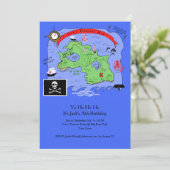 "Yo Ho Ho A Kind Pirate Birthday Party Invitation Kaart (Staand voorkant)
