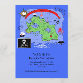 "Yo Ho Ho A Kind Pirate Birthday Party Invitation Kaart