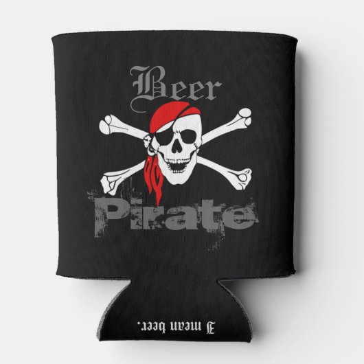 Yo Ho Ho en een fles Rum! Grappig bier piraat Blikjeskoeler (Achterkant)