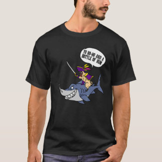 Yo Ho Ho En Een Fles Rum Haai Kat Unicron Buc T-shirt