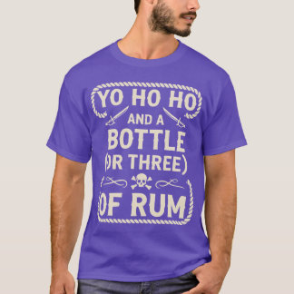 Yo Ho Ho en een fles rum Piraat Citaat vintage T-shirt