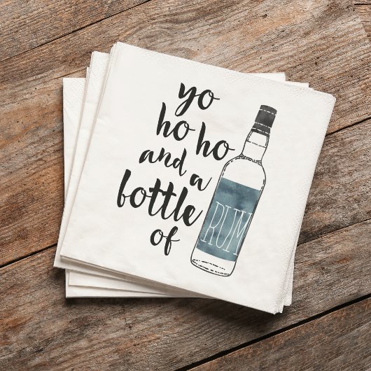 Yo Ho Ho en een fles Rum Pirate Servetten