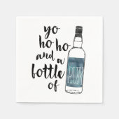 Yo Ho Ho en een fles Rum Pirate Servetten (Voorkant)