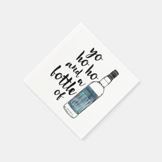 Yo Ho Ho en een fles Rum Pirate Servetten (Hoek)