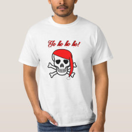 Yo ho ho ho - Kerst schedel en gekruiste botten. T-shirt