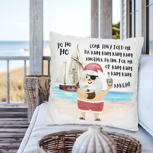 Yo Ho Ho Piraat Kerstman Rum Kerstmis  Kussen