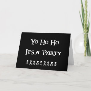 "Yo Ho Ho Pirate Birthday Party Invitation" Bedankkaart