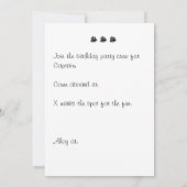 "Yo Ho Ho Pirate Birthday Party Invitation" Kaart (Achterkant)