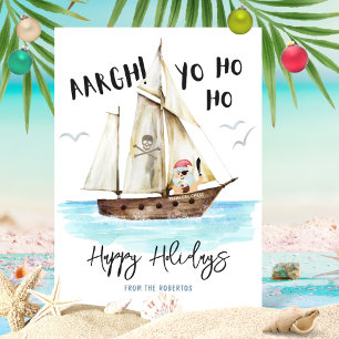 "Yo Ho Ho Pirate KerstKerstmis Feestdagenkaart
