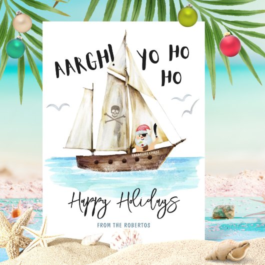 "Yo Ho Ho Pirate KerstKerstmis Feestdagenkaart