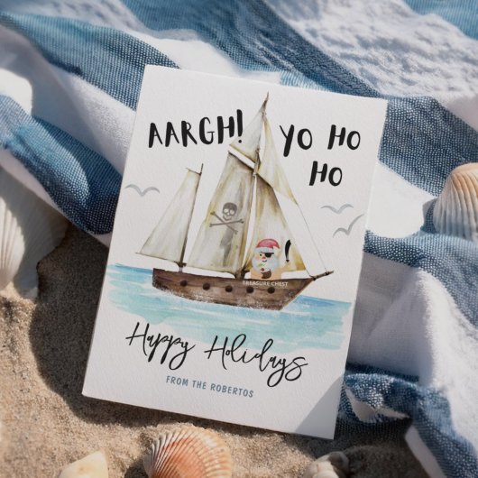 "Yo Ho Ho Pirate KerstKerstmis Feestdagenkaart
