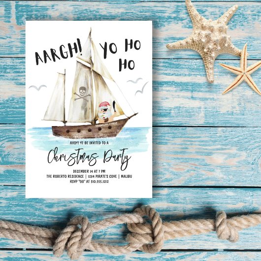 "Yo Ho Ho Pirate KerstKerstmis Kaart