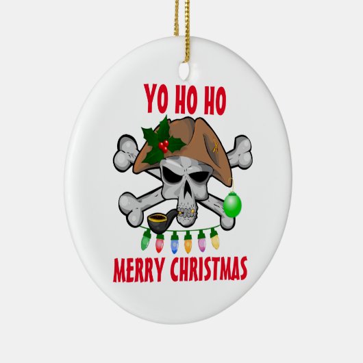 Yo Ho Ho Pirate Merry Kerstmis Keramisch Ornament (Rechts)